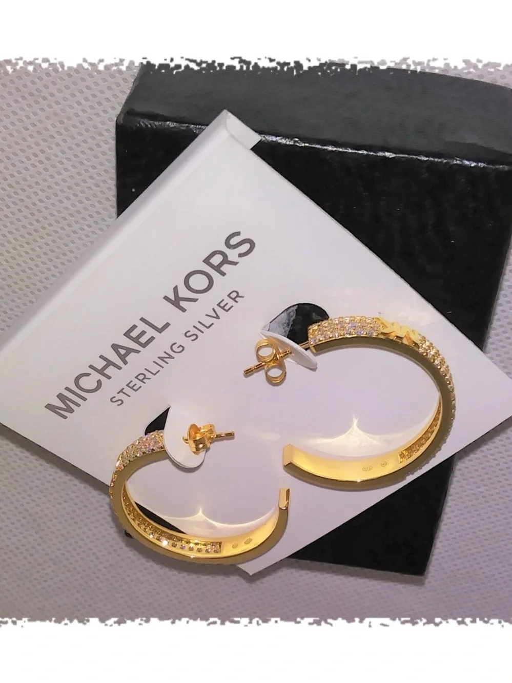 MICHAEL KORS Gold Hoop & Pavé Huggie Earring Set